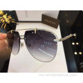 Reka bentuk fesyen Oval Semi-Rimless Sunglasses Untuk Wanita